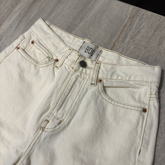 BDG Cream Straight Leg Jeans - Picture 3 of 8